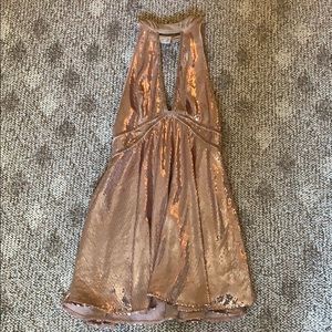 Free People rose gold sparkly dress-size 10